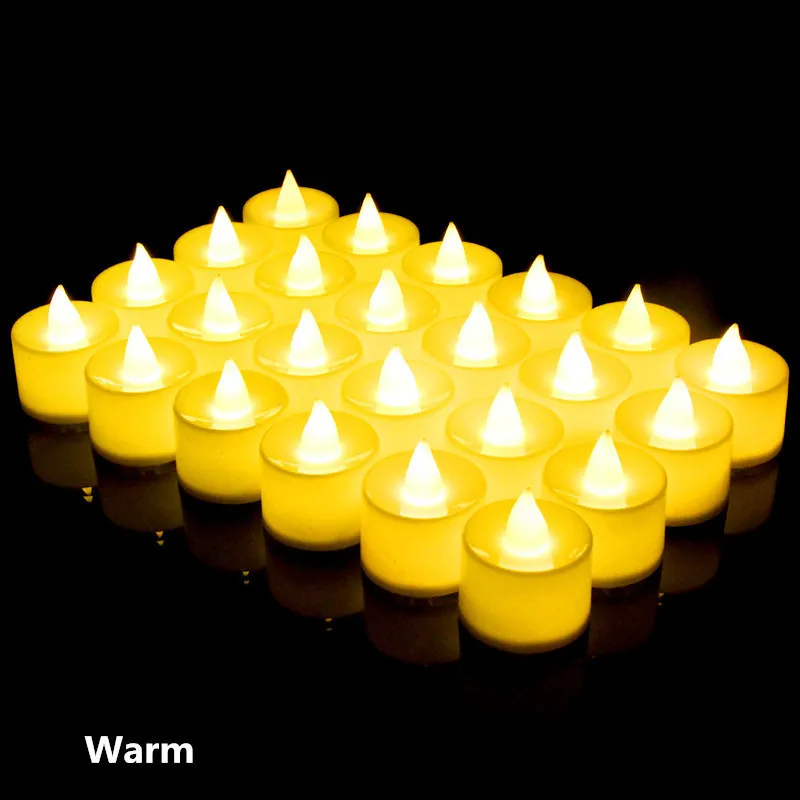 LED Candle Tea Light Batterie Batterie -Lampen -Simulation Flamme Flamme nach Hause Hochzeits Geburtstagsfeier Dekoration Kerzen Y200109
