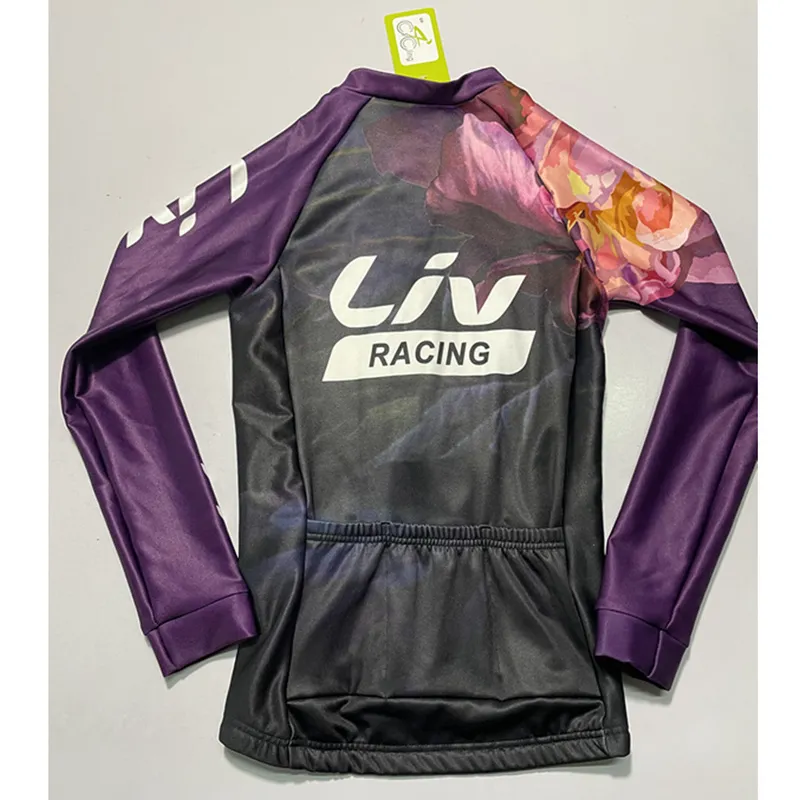 Przyjazd Liv Winter Women Cycling termalowe kurtki Profesjonalny zespół rowerowy Jersey Sportswear Unforme Maillot 22022220F