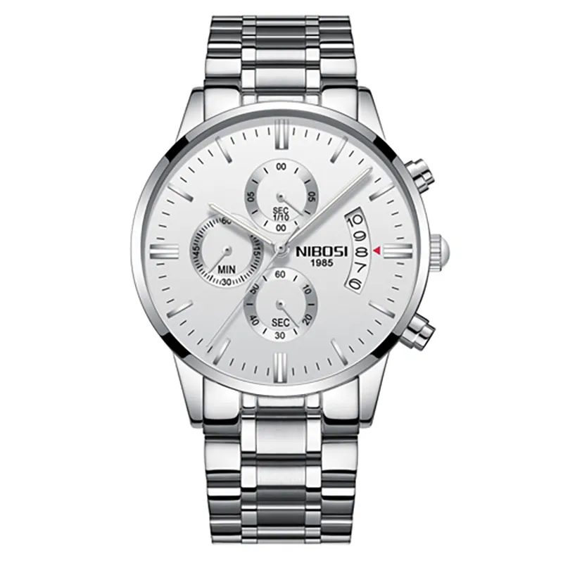 12 컬러 Orologio Masculino 남자 시계 유명한 최고 브랜드 남자 패션 캐주얼 드레스 시계 Nibosi Military Quartz Wristwatche284E