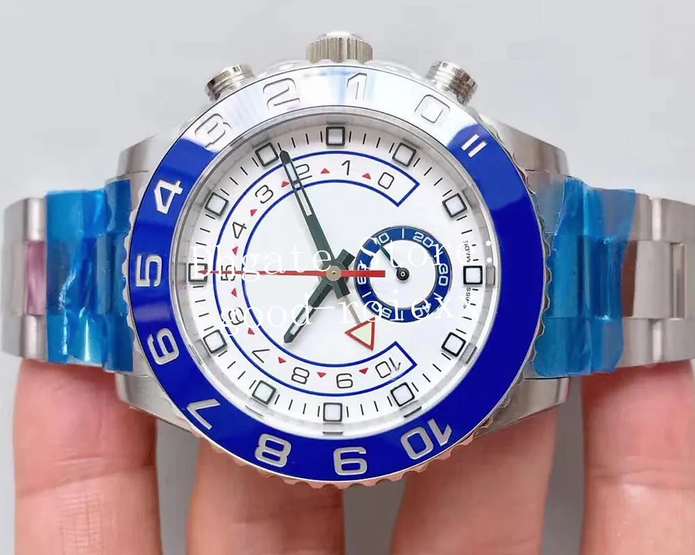 Relojes Hombres Automático Cal 4161 Cronógrafo Movimiento Azul Cerámica Bisel Eta Reloj Hombres 904L Acero GMF 116680 Valjoux 116680 GM Wris2710