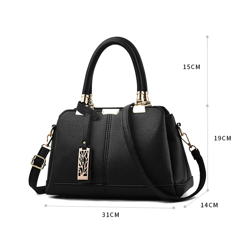 HBPの財布トートハンドバッグ高品質女性ハンドバッグ財布大容量PUレザーレディースショルダーバッグダークブルー