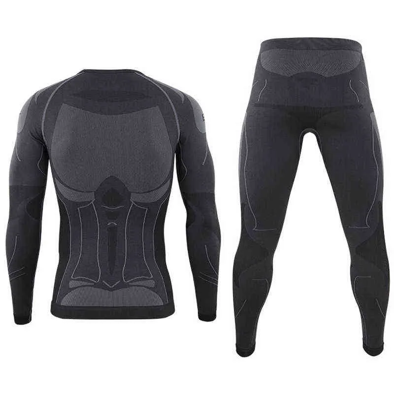 Winter Warm Tight Tactical Thermal Underwear Sets Men's Outdoor Function Breathable Training Cycling Thermo Long Johns 220107