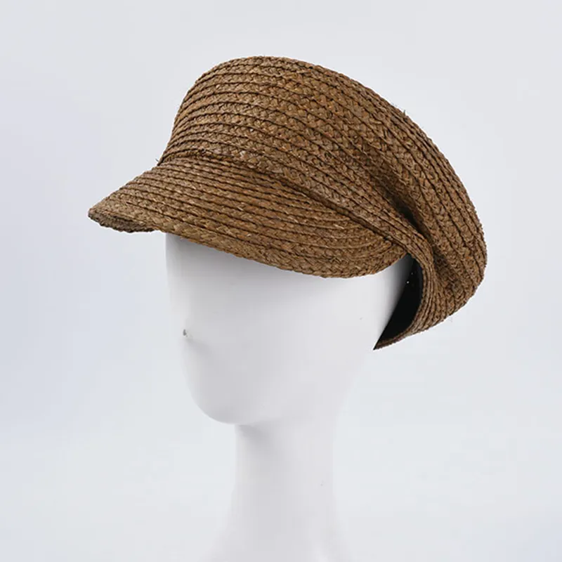 Ny kvinnlig retro veckad design Newsboy Hat Ladies Sunscreen åttkantiga hattar Elegant Tea Party Caps Women Baker Boy Hat 6 Färger Y2248M