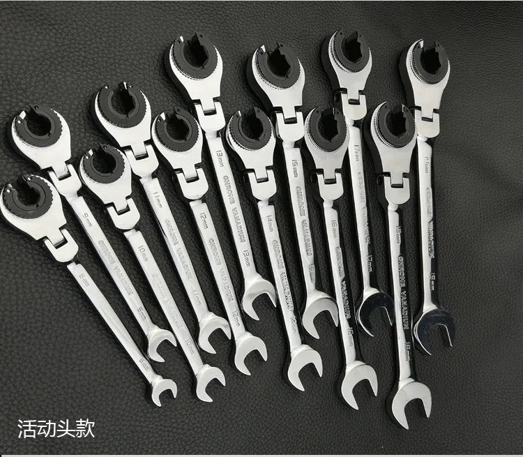 Slangskanger Kombination Skiftnyckel Ratchet Flexhead Metric Oil Flexible Open End Wrenches Tools Y2003234818171