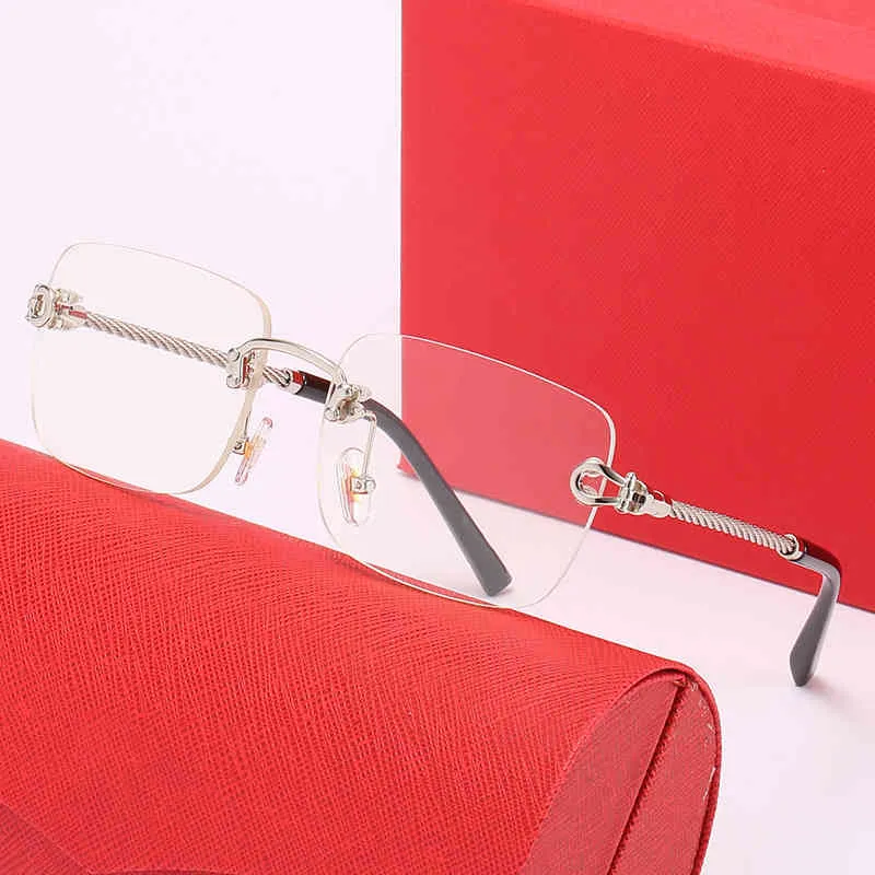 2024 Neue hohe Qualität 10% Rabatt auf Luxusdesignerin neuer Sonnenbrillen für Männer und Frauen 20% Rabatt auf Mode Hanf Seil Stahl Bein Rahmenlos Personalisierte optische Brille