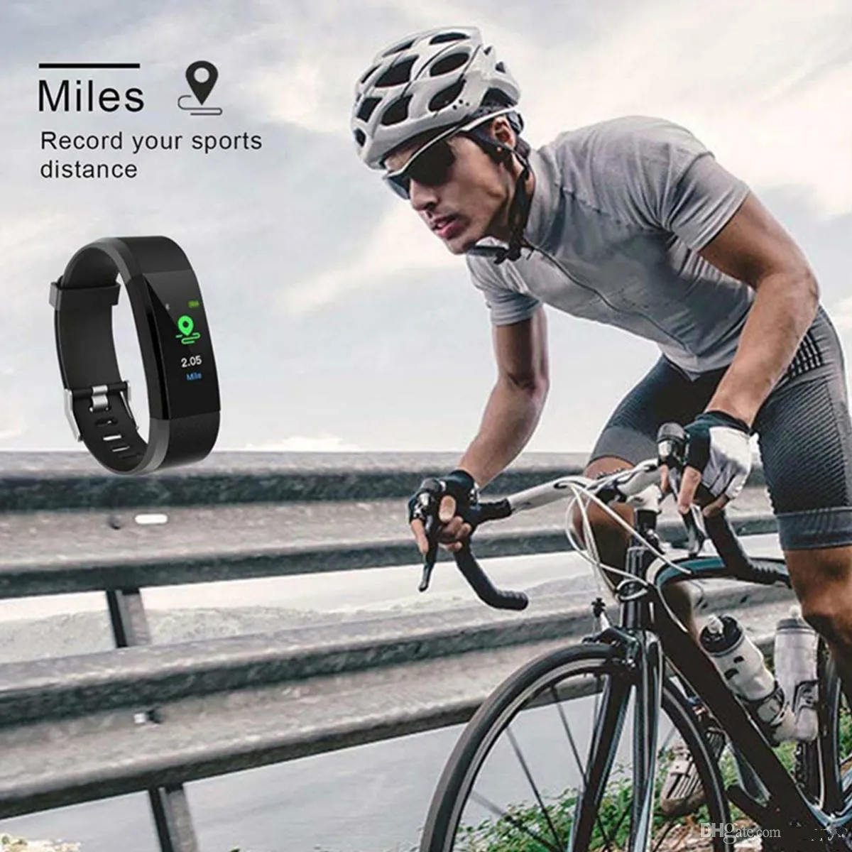 ID115 Plus Smart Armband Fitness Tracker Smart Watch Heart Rise Watchband Smart Wristband för Android -mobiltelefoner med Box DHL6844491