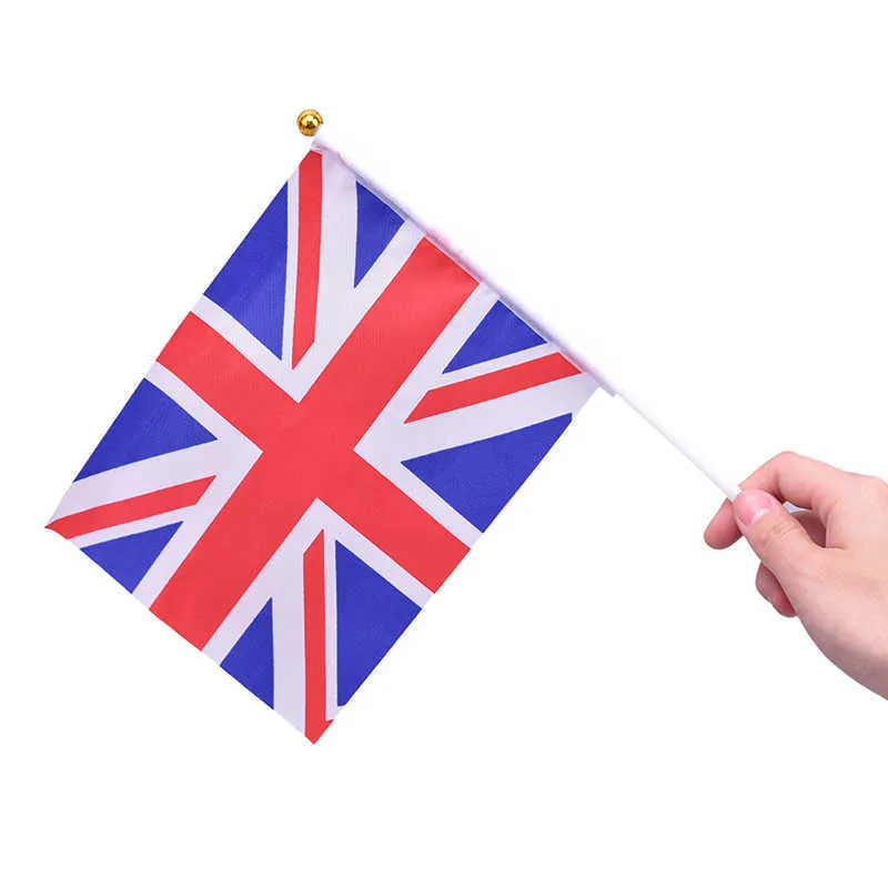 2114CM England National Flag UK Fly Flag Flag Storbritannien Storbritannien Banner med plastflaggstänger Hand VANDE FLAGS1238617