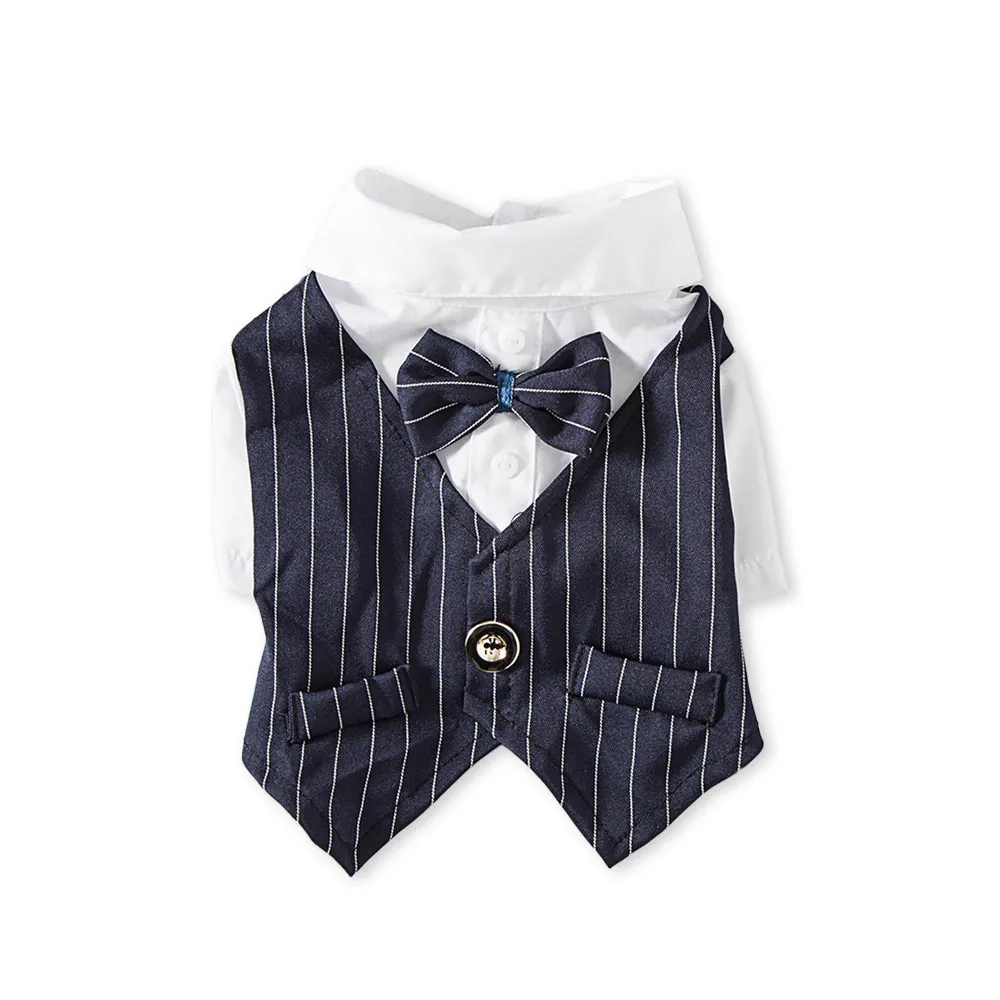 Casa de roupas de cães de cães de cães camisa formal para cães pequenos Bowtie Tuxedo Protetão de animais de estimação traje de natal para CATS7844353