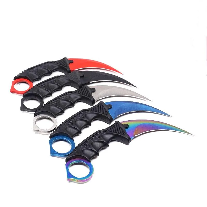 Counter-Strike Claw Karambit Knife CS GO Stainless Steel Traning Survival Pocket Knife Camping Tools Fixed Blade Knives