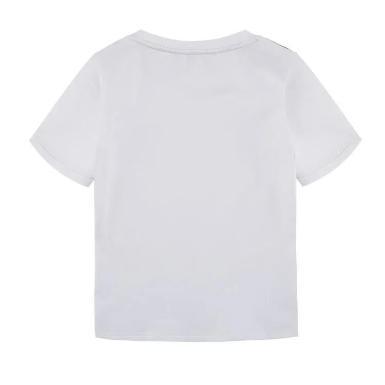 Peuter Jongens Zomer Witte T-shirts voor meisjes Kind Designer Merk Boutique Kinderkleding Groothandel Luxe Tops Kinderkleding 220307