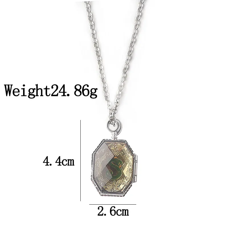 Slytherin Horcrux Locket Snake Necklaces Voldemort's Horcruxes Eagle Feather Angel Wing Pendant Necklace TV Jewelry 2102362