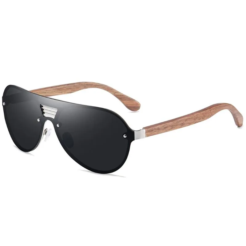 선글라스 HDCRAFTER 2021 MENS RIMLESS 편광 호두 나무 거울 렌즈 SUN GLASSESS 여성 브랜드 디자인 대형 안경 214B