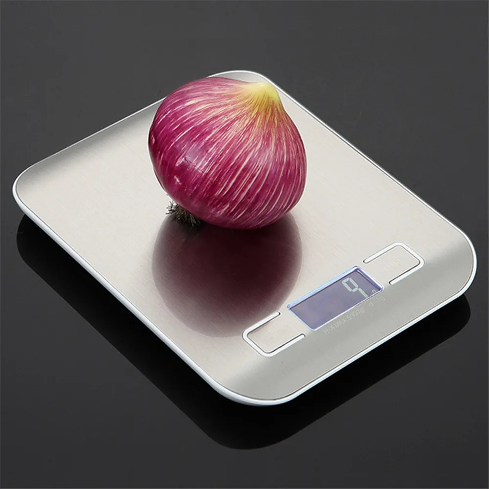 10kg / 1g Mini bilancia da cucina digitale Bilancia elettronica alimenti di precisione Bilancia in acciaio inossidabile Bilancia touch Display LCD Y200328
