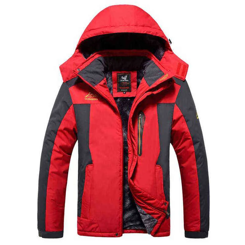 Winter Jacket Men Thick Windproof Waterproof Fleece Coat Mens Military Outwear Parka Plus Velvet Size 6XL 7XL 8XL 9XL Overcoat 211216