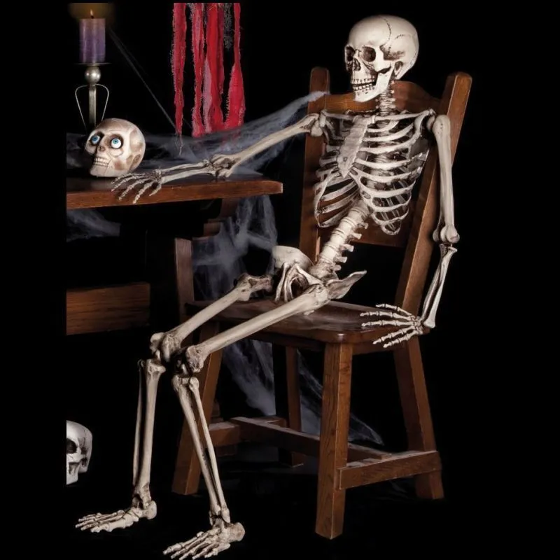 Хэллоуин отобранное скелет полноразмерного скелета скелета для рук вручную человеческое тело Постаиваемое анатомическое модель партии фестиваль украшения Y2010061298092