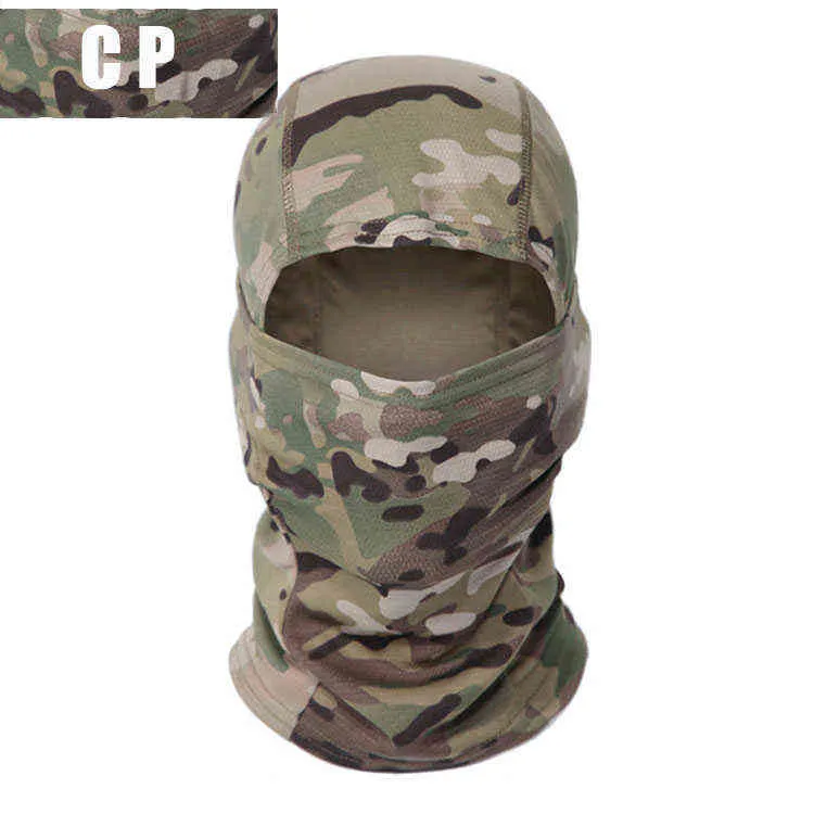 Multicam Tactique Balaclava Militaire Masque Complet Bouclier Couverture Cyclisme Armée Airsoft Chasse Chapeau Camouflage Balaclava Écharpe Y1229