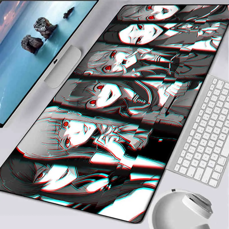 Japon Seksi Ahegao Anime Kız Büyük Oyun Mouse Pad Bilgisayar Mousepad Gamer Fare Mat Dizüstü Bilgisayar Mausepad Klavye Mat Masa Pad G226990848