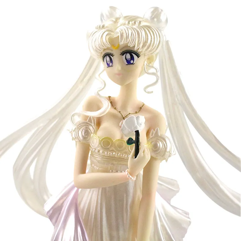 25cm Sailor Moon Anime Figures Tsukino Wedding Dress Collectible Model Toys SailorMoon PVC Action Figurine Gifts T2004132323340