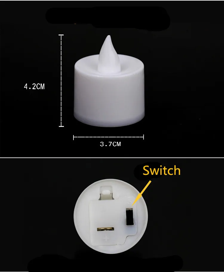 LED Candle Tea Light Batterie Batterie -Lampen -Simulation Flamme Flamme nach Hause Hochzeits Geburtstagsfeier Dekoration Kerzen Y200109