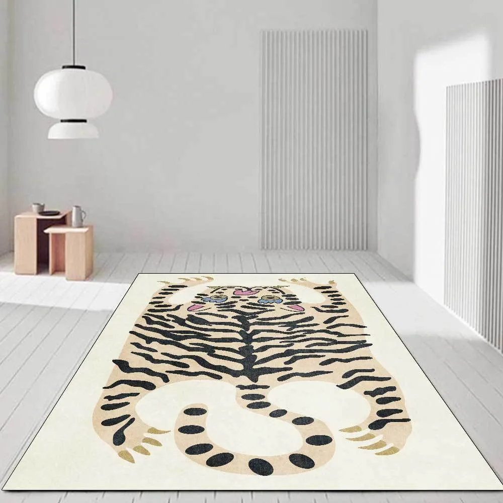 Cartoon Animals Series Carpet Child Play Area Rugs Cute Tiger skin 3D Printing Carpets for Kids Bedroom Game Rug Home Floor Mats 201212