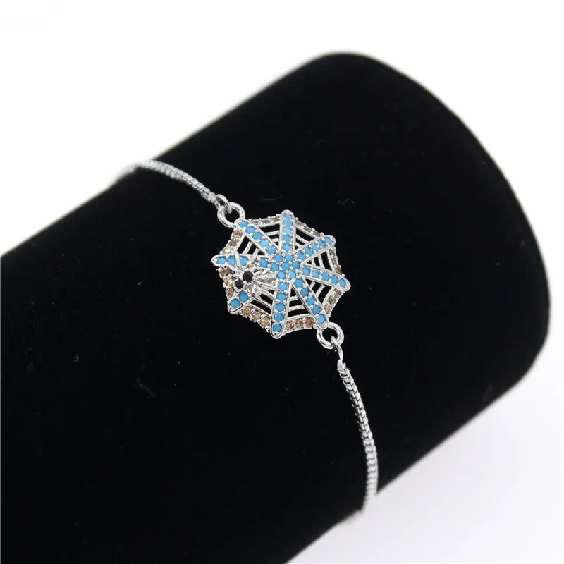 Новейший браслет-цепочка с кубическим цирконием в виде паутины и серебряным браслетом-цепочкой для женщин, подарки на день рождения4140880