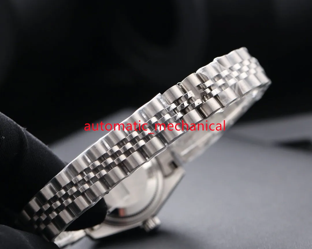 2023ニューブラックダイヤルレディウォッチ28mmダイヤモンドベゼルステンレススチールオートマチックメカニカサファイア永久女性腕時計296E