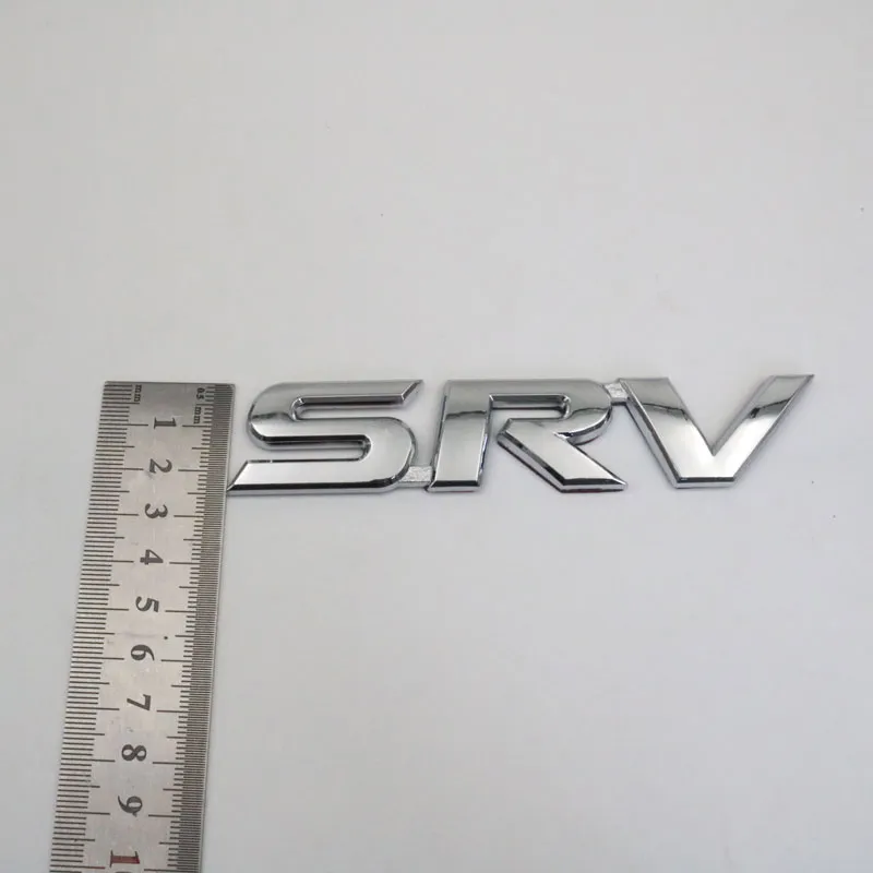 Für Toyota SRV Emblem 3D Buchstabe Chrom Silber Auto Abzeichen Logo Sticker228z