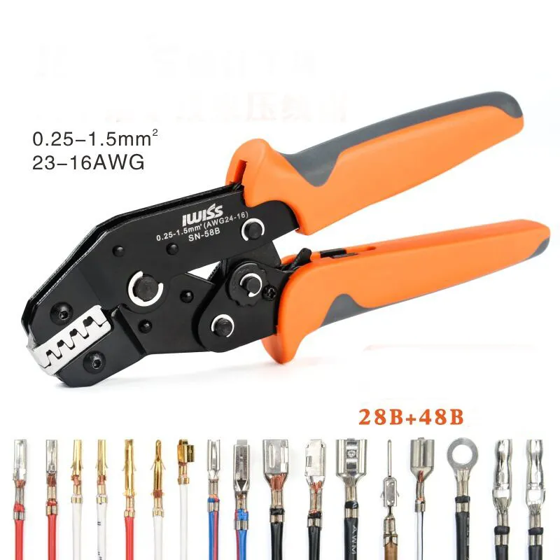 Crimping Pliers Set SN58B SN28B SN48B for 254 28 396 48 63 TubeInsulation Terminals Electrical Clamp Tools Y2003211452212