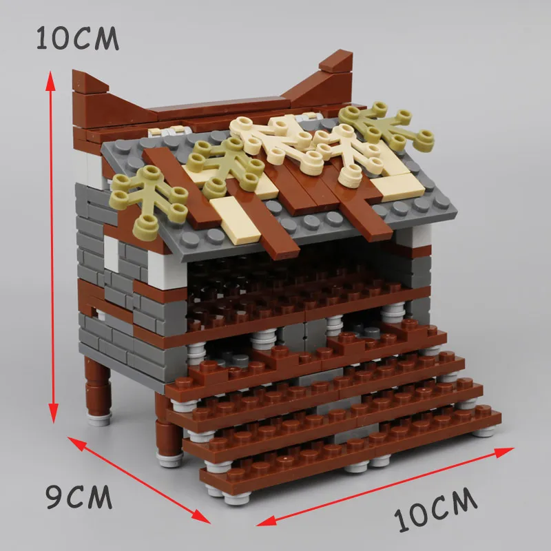 MOC Farm House Building Blocks City Animal Chicken DIY Plant Eggs Minifigs Acessórios Parts Food Model Tijolos Toy for Children C1115