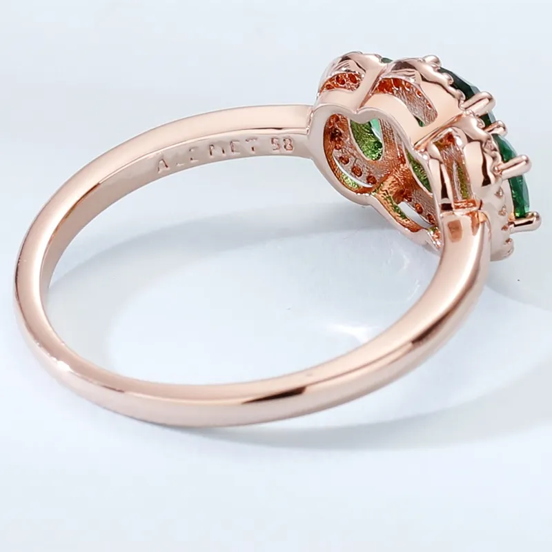 Biżuteria estetyczna trzy kamienne zabytkowe pierścionki projektantów dla kobiet mężczyzn Para pierścionka palca
