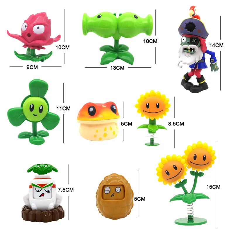 Plantas genuínas grandes vs brinquedos zumbis 2 Conjunto completo de meninos de anime de silicone macio Figura Children039s Dolls Kids Birthday Toy Gift4395034