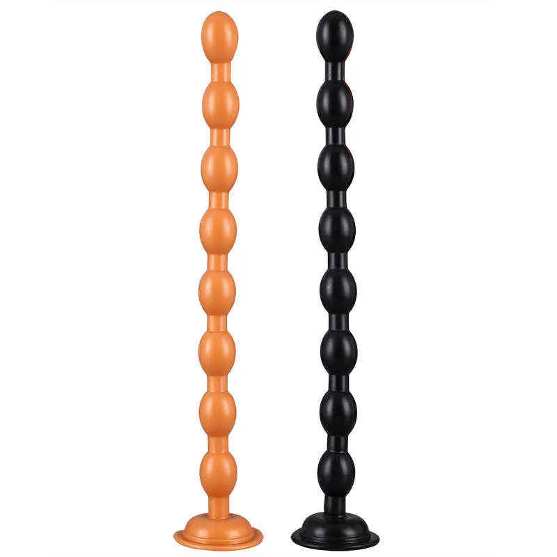 NXY Dildos Zabawki Anal 50 CM Backyard Koralik Długa Plug dla Mężczyzn I Kobiety Masturbacja Miękkie Silikonowe Chryzantema Dilator Zabawa Dorosłych Produkty 0225