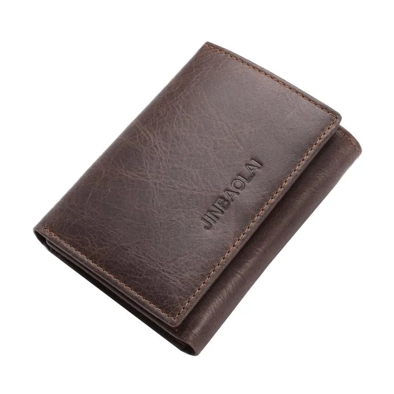 Portefeuilles Jinbaolai Position multi-cartes antivol RFID Wallet en cuir masculin208v323w