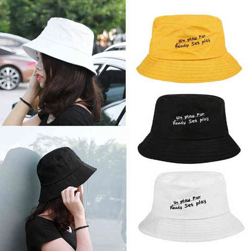 femmes hommes lettre impression Hip Hop seau chapeaux casquette de pêche chapeau de soleil G220311