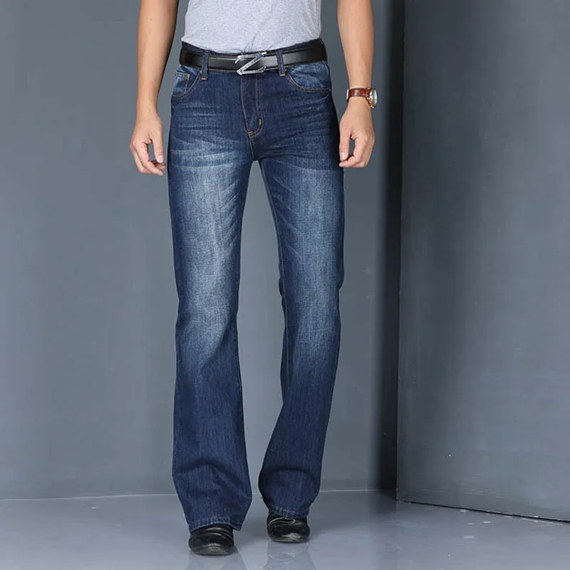 Style coréen Hommes Automne Jeans évasés pour hommes Boot Cut Bell Bottom Flare Denim Pantalon Long Pantalon Mode Jeans Lâche Hombre 2011293H