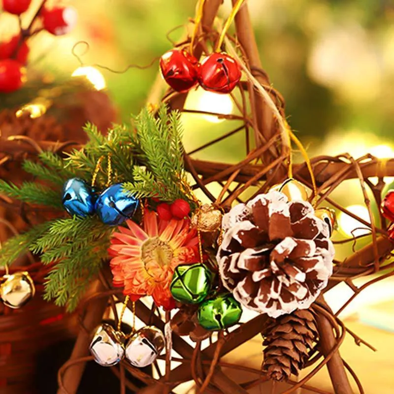 Jingle de Natal Bels Árvore de Natal Pendurado pequenos sinos para pet colar de varanda janela artesanato decoração de Natal pingente 201127