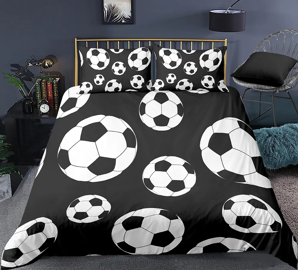 Set di biancheria da letto calcio digitale 3D Copripiumino calcio con federa Shame Twin Full Copripiumino bambini Queen King Size Regali 201120