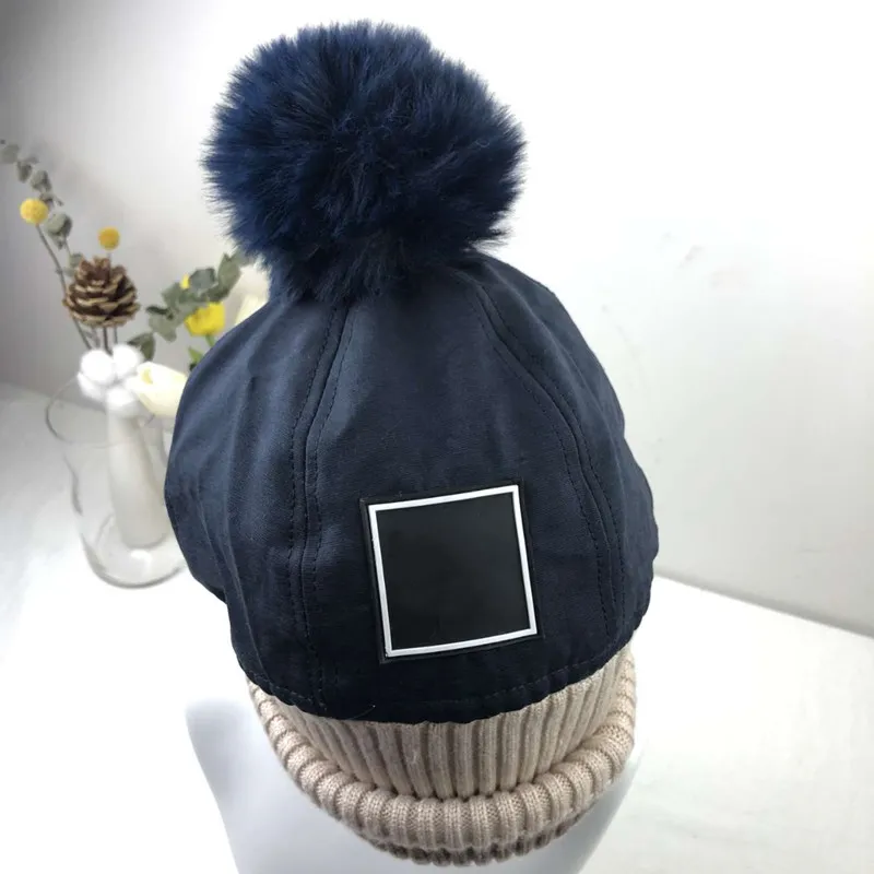 Luxus-Street Beanie Skull Caps Warm Herbst Winter Ball Top Winter Atmungsaktive Eimer Hut für Mann Frau 7 Farbe Kappe Top Qualität254i