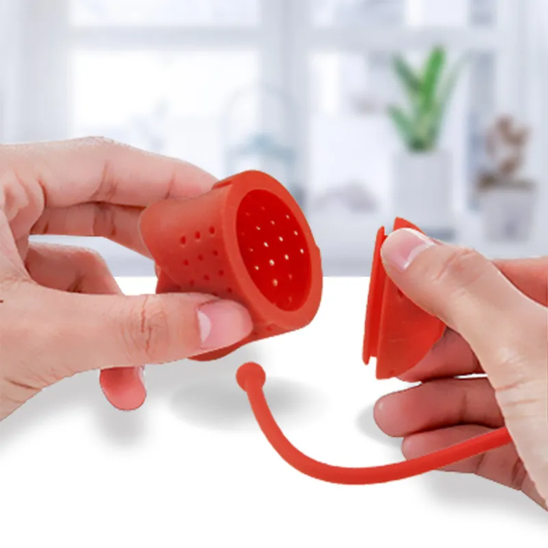 Silicone Tea Strainers Creative Rose Flower Shape Teas Infuser Home Coffee Vanilla Spice Filter Diffuser Reusable