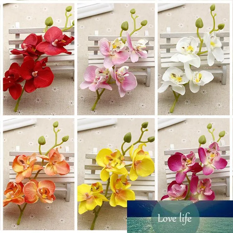 10 шт./лот шелковый искусственный букет орхидей для дома, свадебной вечеринки, украшения, растения орхидеи, сделай сам, синий, белый2599