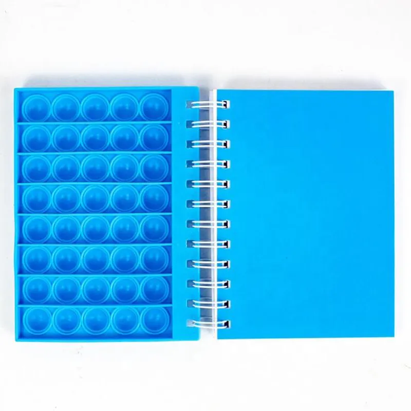 Cuaderno A5 Pop su dedo burbuja cubierta de silicona cuaderno descompresión silicona burbuja cuaderno fidget juguetes para niños regalo 220224