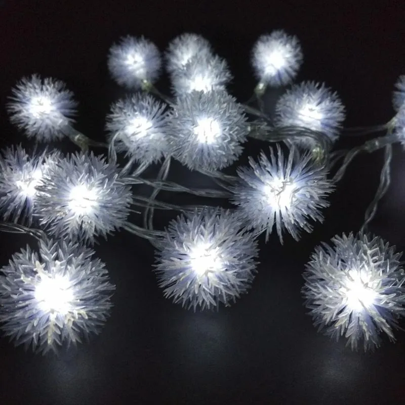 Yiyang Led Snowball String Lights 10m 100 Snow Flakes Christmas Light Holiday Party Decoration Lightings 110V 220V US EU2872
