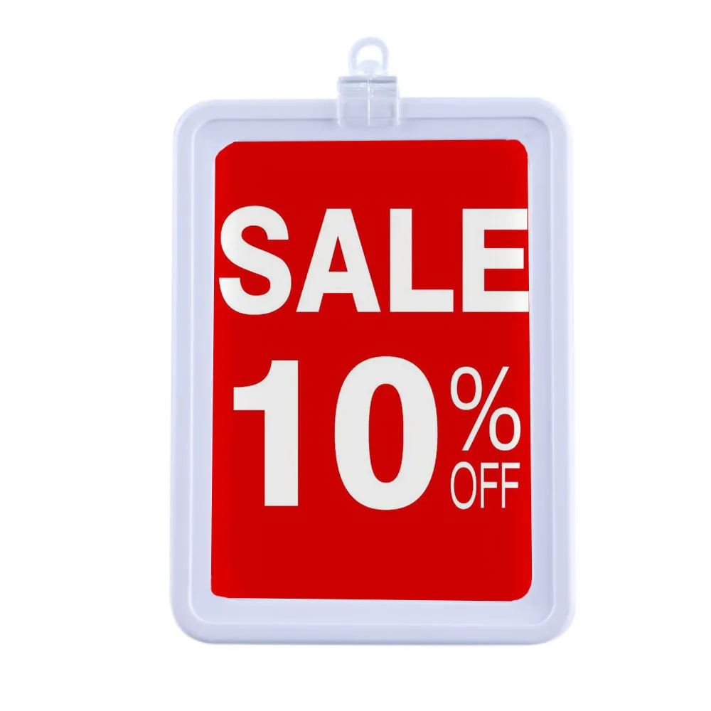 판매 50 % OFF 로그인 카드 A5 프로모션 포스터 가격 태그 용지 슈퍼마켓 상점 천장 선반 데스크 카운터 테이블 탑 배너
