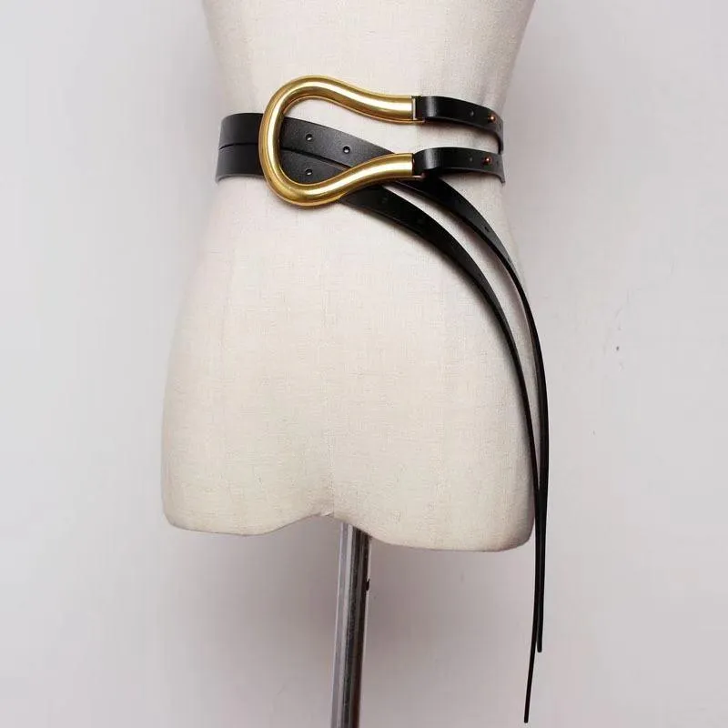 Ceinture de créateur ceintures en cuir authentiques de haute qualité pour femmes Fashion Taies Femme Mabe de taille décorative Sceau U-Shape236E