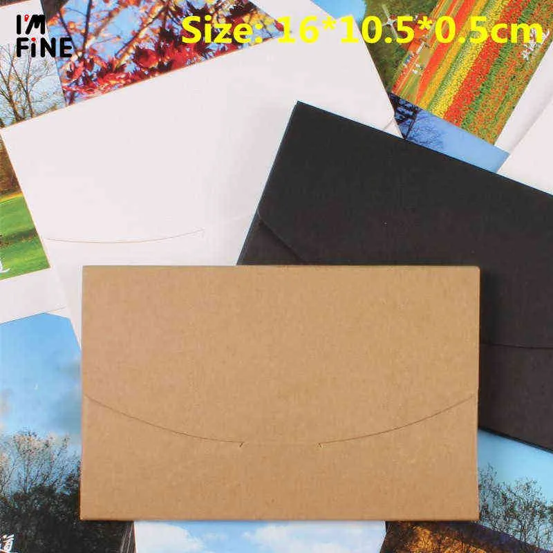 4x6 pouces Balck Carton Photo Emballage Boîte Kraft Carte Postale Enveloppe Photo Paquet Cas H1231