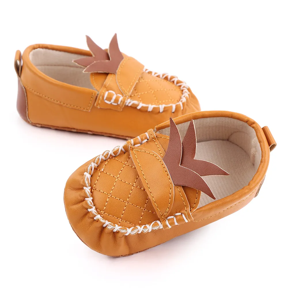 Newborn baby boy shoes moccasins Patch Slip-On plaid casual new born infant toddler baby girl shoes Pineapple