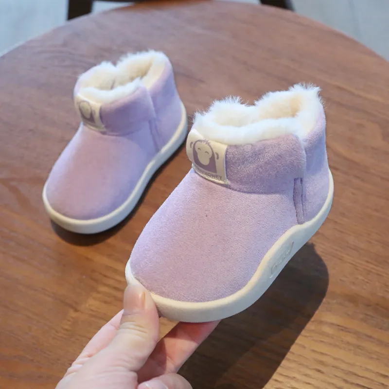 Inverno Neonate Ragazzi Stivali Infantili Stivali da neve bambini Caldi stivali da esterno in peluche Fondo morbido Scarpe antiscivolo bambini in cotone 201130