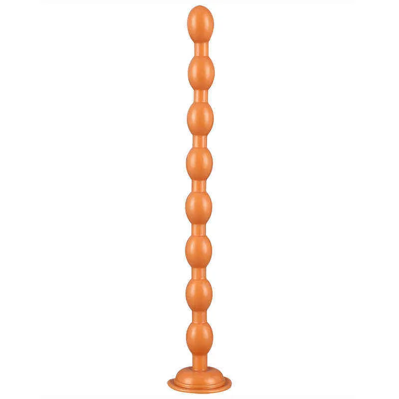 NXY Dildos Anal Toys 50cm Backyard Bead Long Plug for Men and Women Masturbation Soft Silicone Chrysanthemum Dilator Fun Adult Products 0225