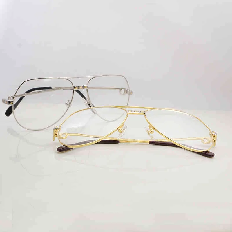 Klare Augenbrillen Frames für Männer transparent Randless Metall Designer Rezeptbrille Espejuelos Mujer7058951