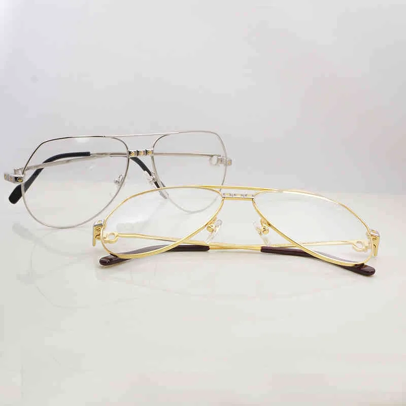 Trames de lunettes transparentes pour hommes Transparent Rimless Metal Designer Prescription Lunes Espejuelos Mujer7058951